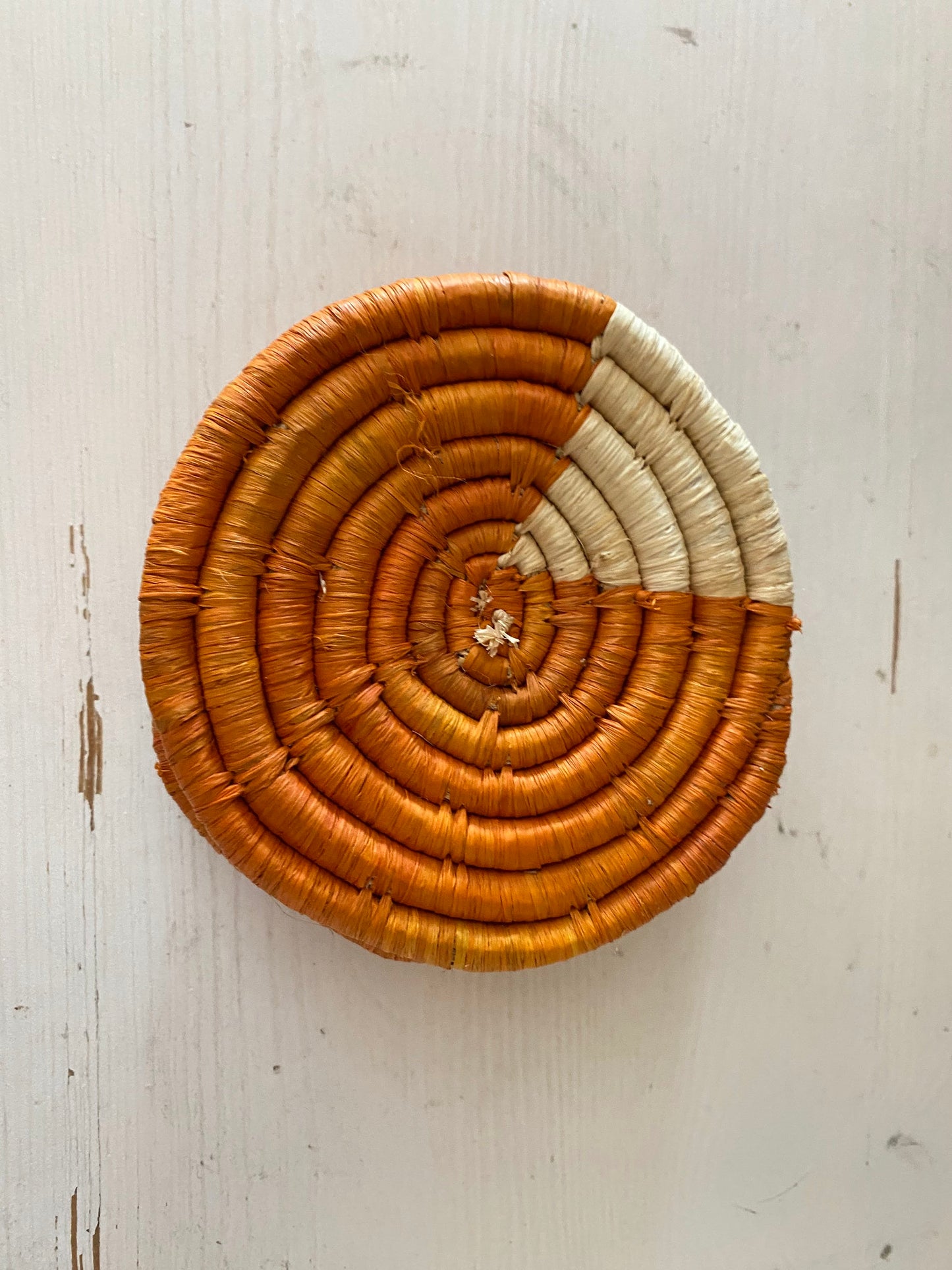 Orange Raffia Coasters