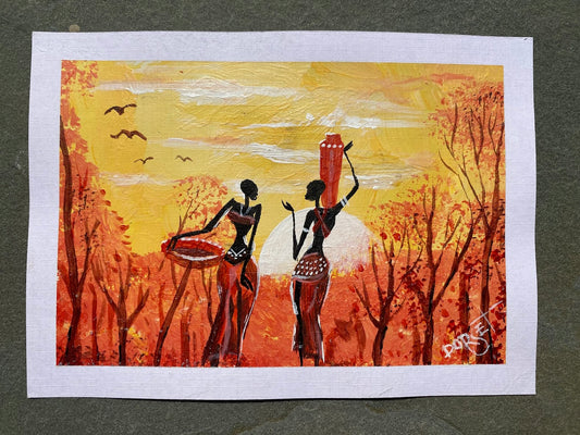 Sisters of the Sunset Painting